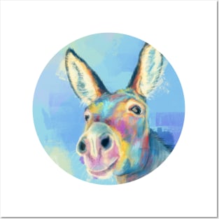 Carefree Donkey - Farm Animal Portrait Posters and Art